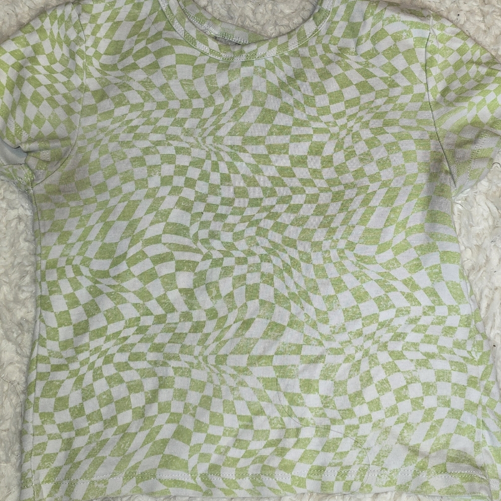 Forever 21 Kids Green Optical Illusion Tee